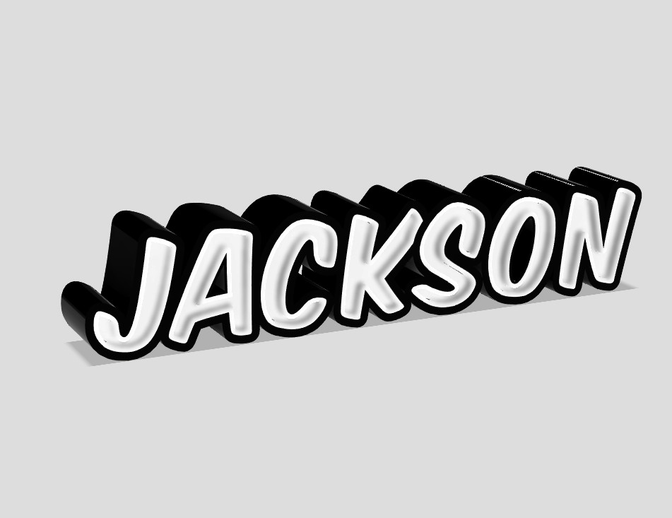 Jackson Nameplate by DickF Download free STL model