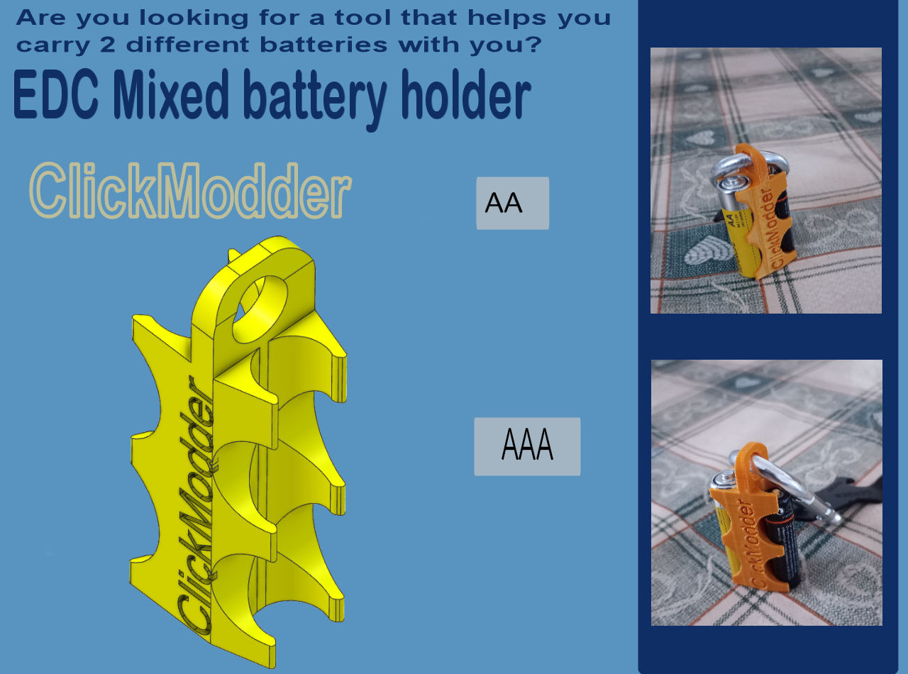 EDC Mixed Battery Holder