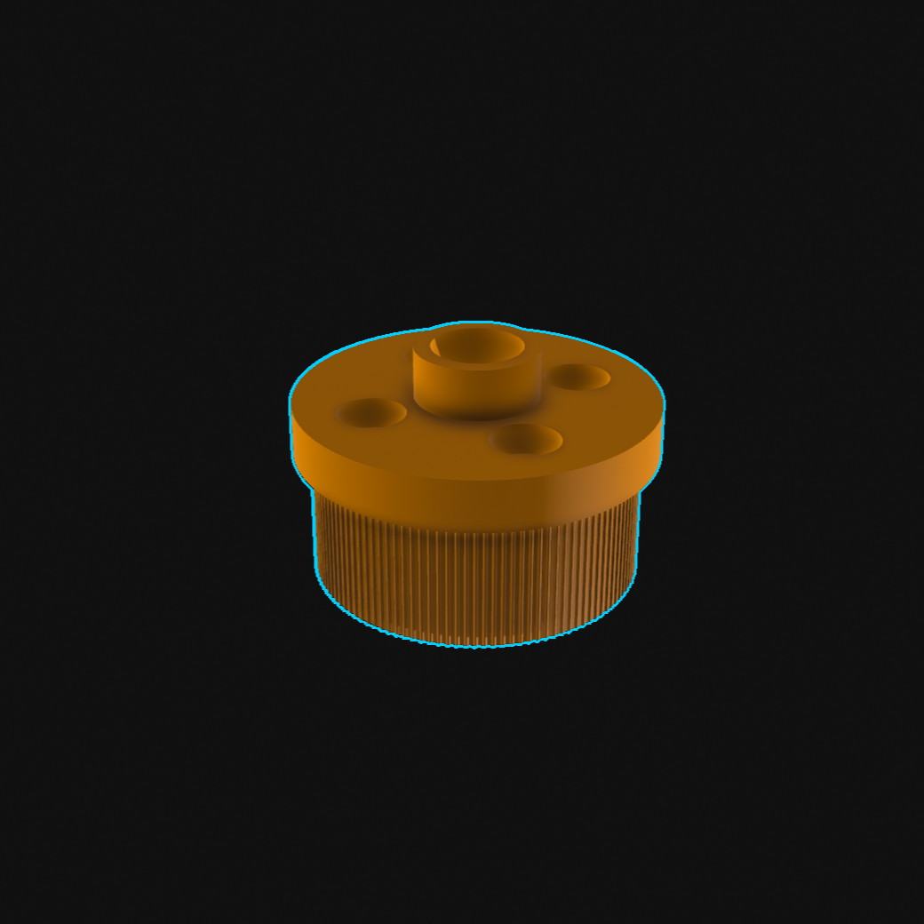 PET bottle cap for use with standard valve 3D model thumbnail