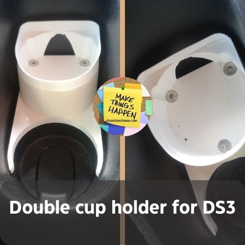 CITROEN DS3 DOUBLE CUP CONSOLE HOLDER by Neogame Download free STL