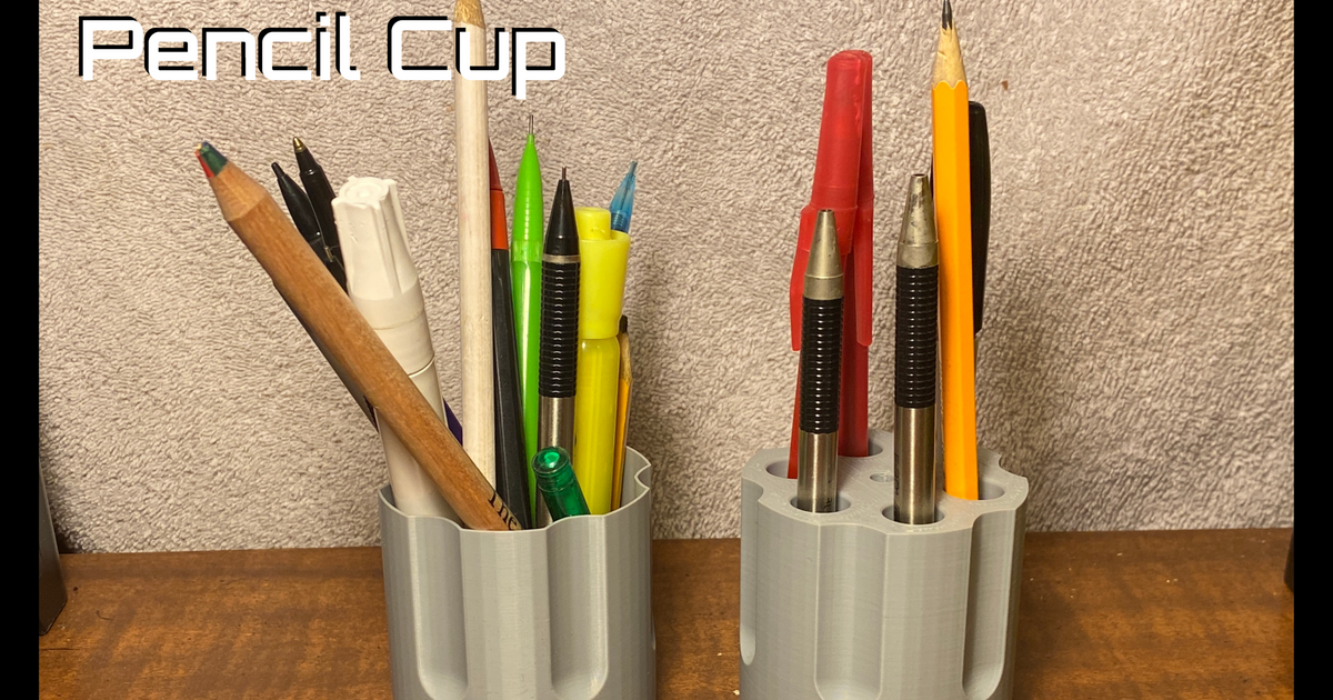 Revolver cylinder pencil cup by zeaky03 Download free STL model
