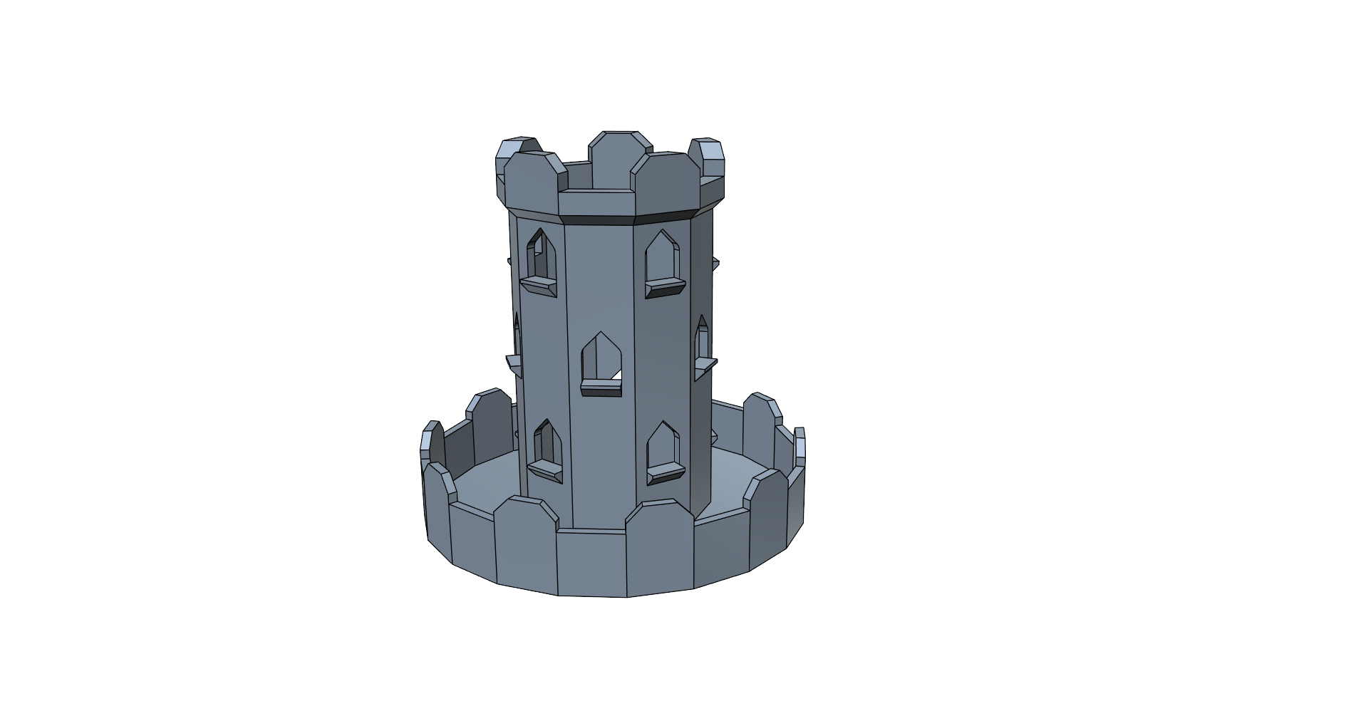 Pencil Stand Holder castle easy print