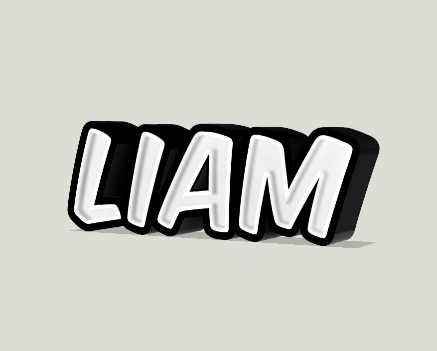 Liam Nameplate by DickF | Download free STL model | Printables.com