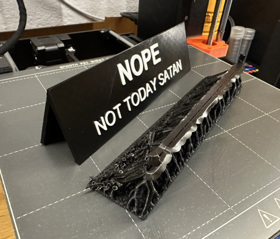 Desk Placard Nope Not Today Satan
