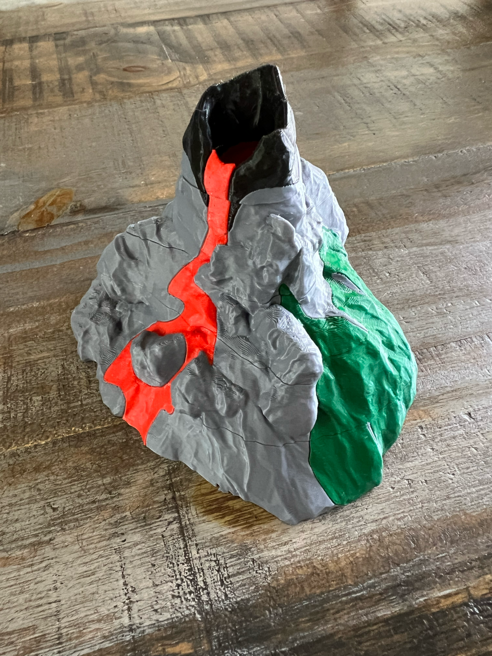 Volcano in four colors 3D model