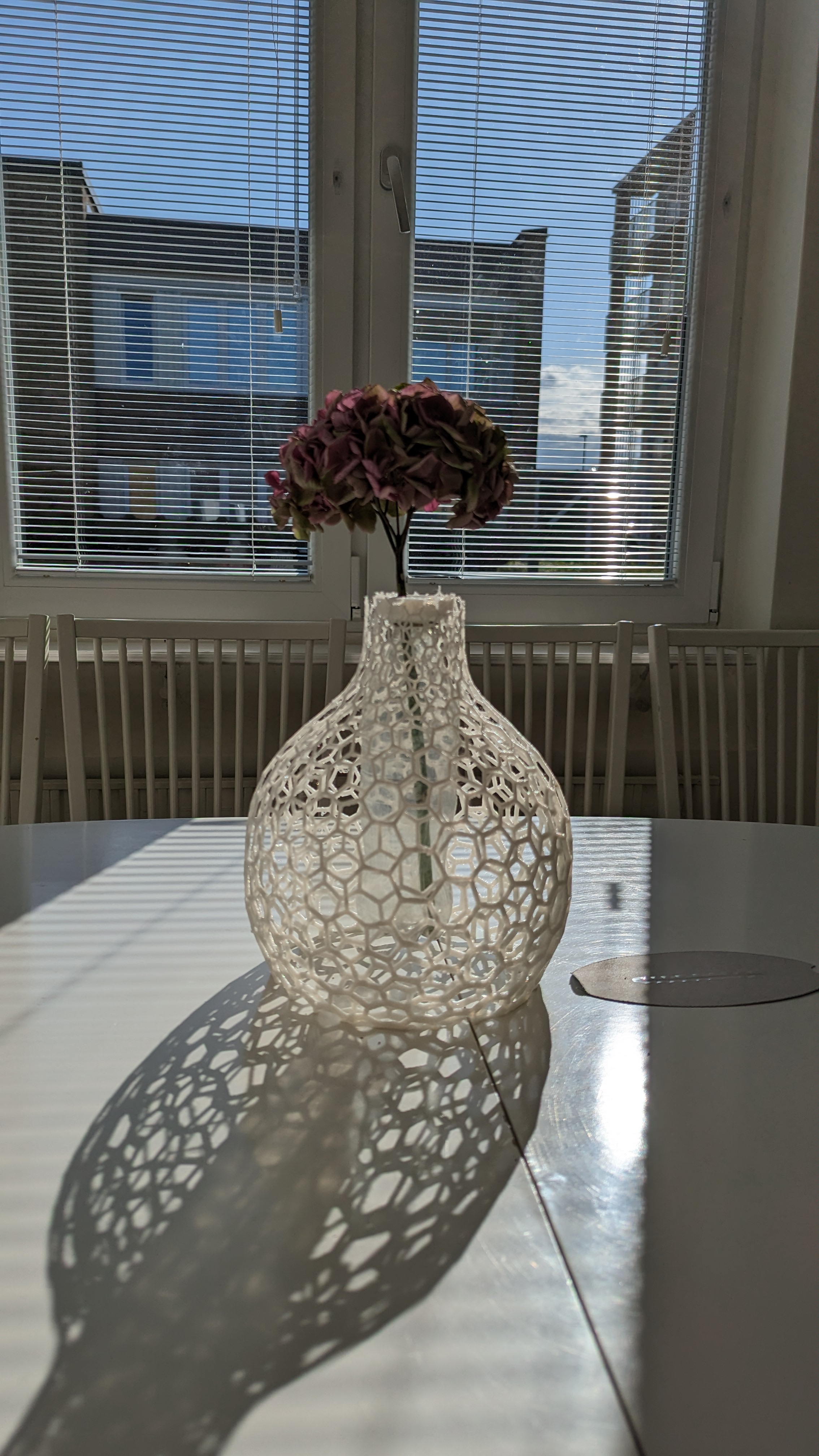 Upcycled coke bottle gen Ai design vase