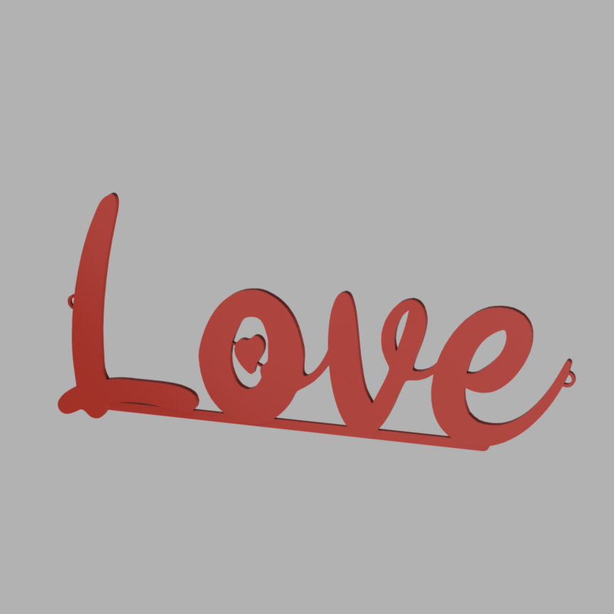 Love Dekoration für den Valentinstag