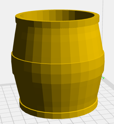 low poly barrel