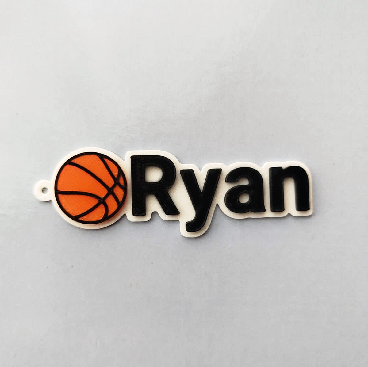 Keychain with basketball ball