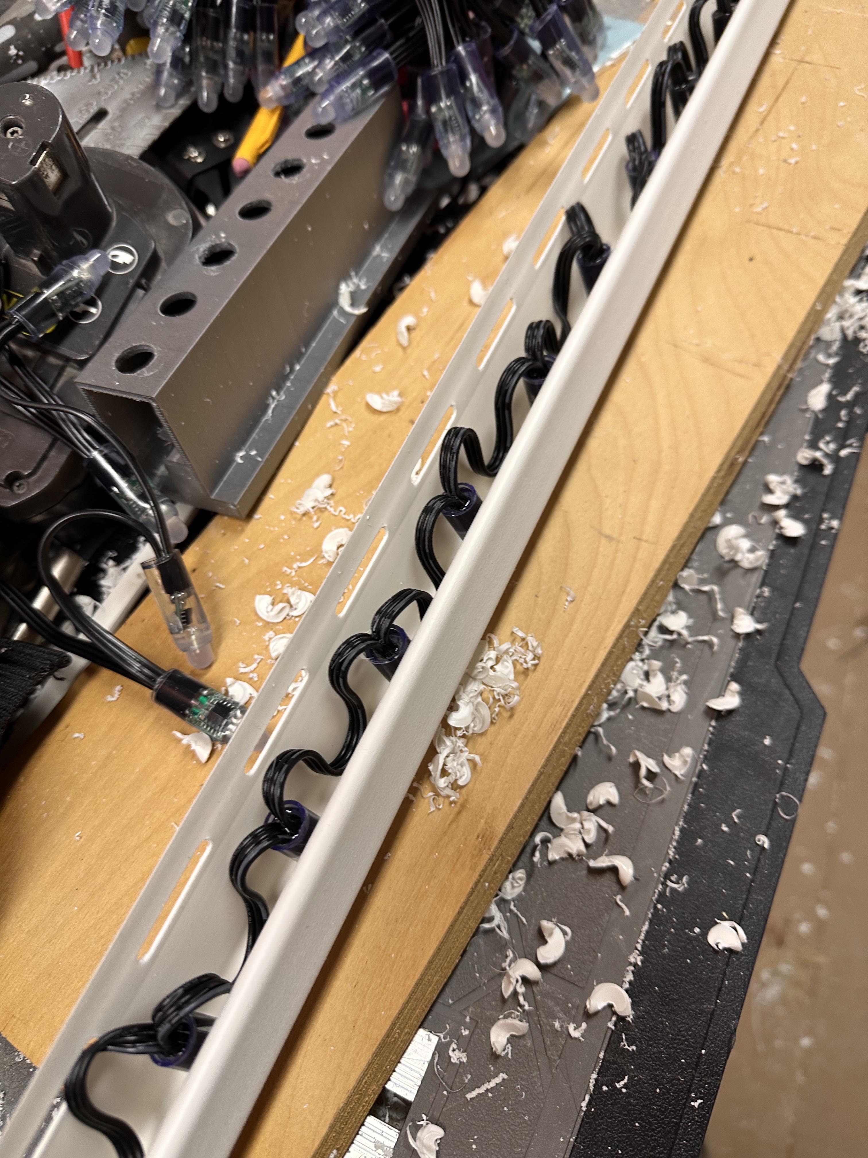 Permanent JChannel RGB Pixel Soffit hangers and Drill Guide by JDepto