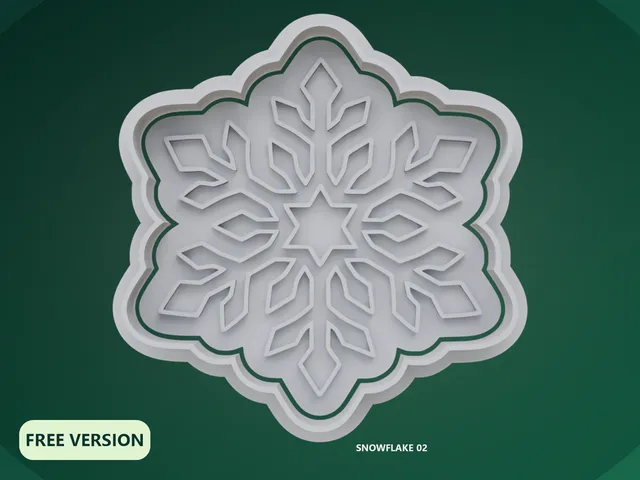 Snowflakes Cookie Cutter STL – 3D Print Biscuit Mold