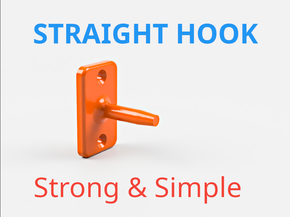 Super Strong Utility Wall Hook - Easy Print & No Supports