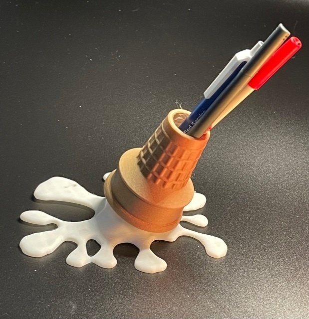 ICE CREAM CONE SPLAT PEN HOLDER REMIX