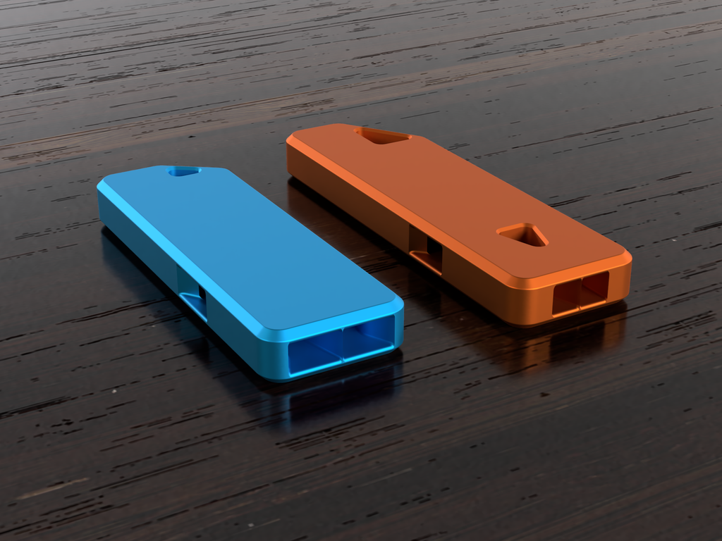 Keychain whistle 3D model thumbnail