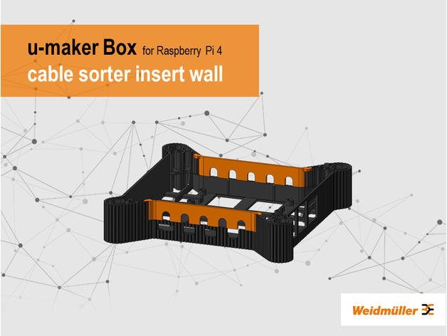 u-maker-Box cable sorter insert wall by Weidmüller, Download free STL  model