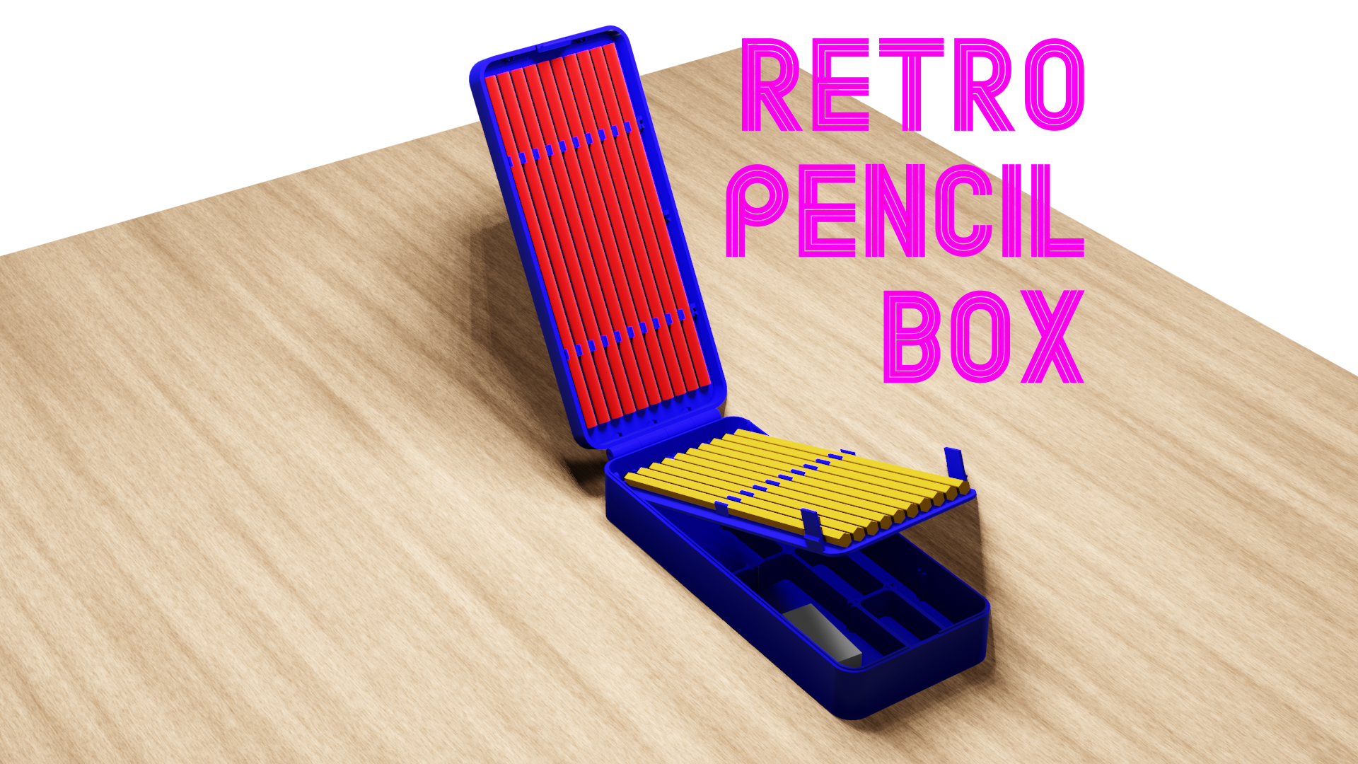 KÅJJA - Fully Configurable parametric 80s pencil box.