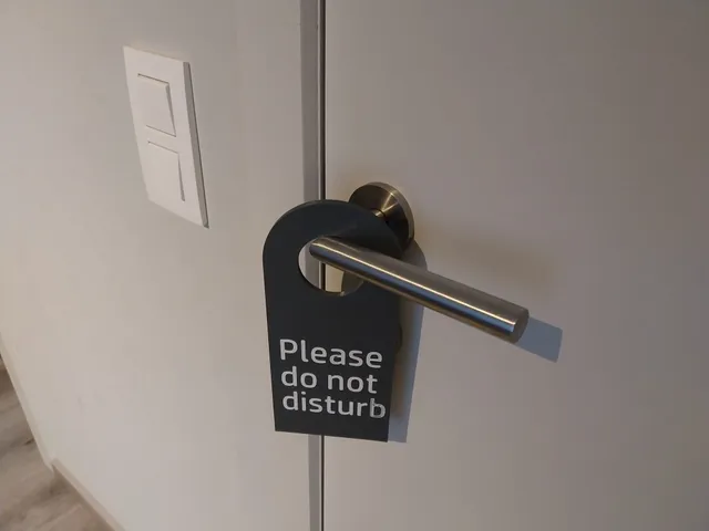 Do not disturb sign