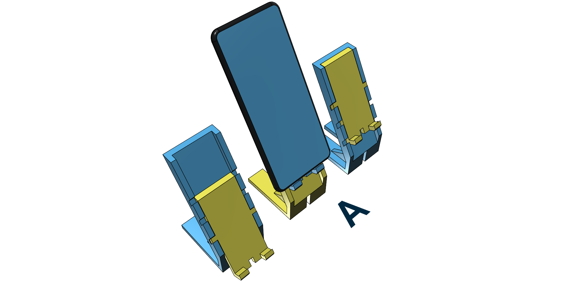 Smartphone stand holder easy print