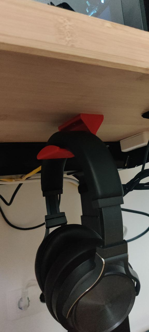 Headphone underdesk holder