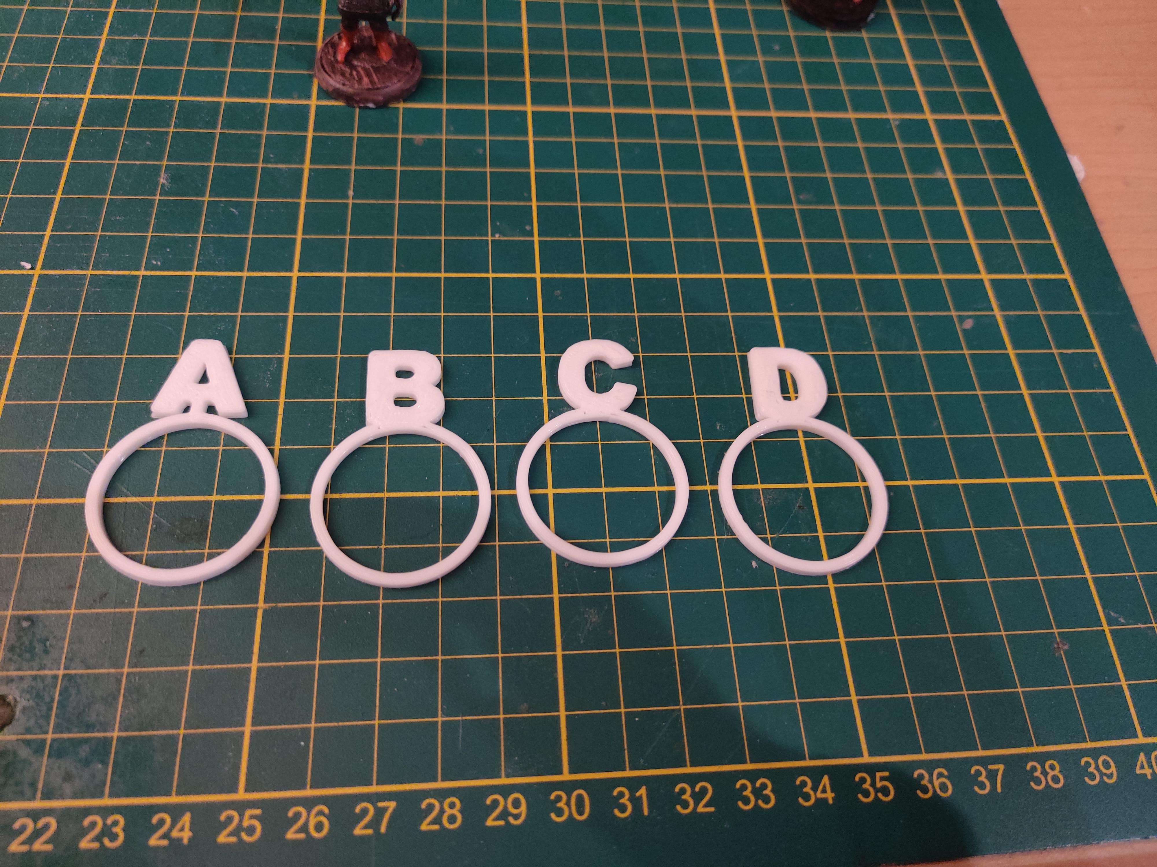 Miniatura 3 do modelo 3D DND Letter Markers