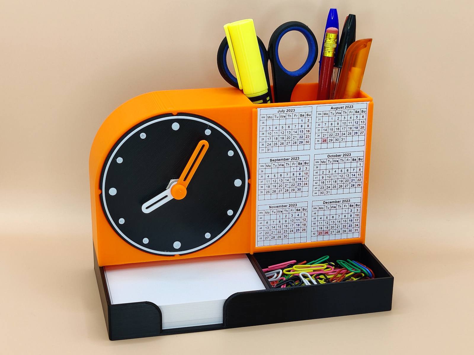 Desk Organizer with Clock (and Calendar) by PhilippHee Download free