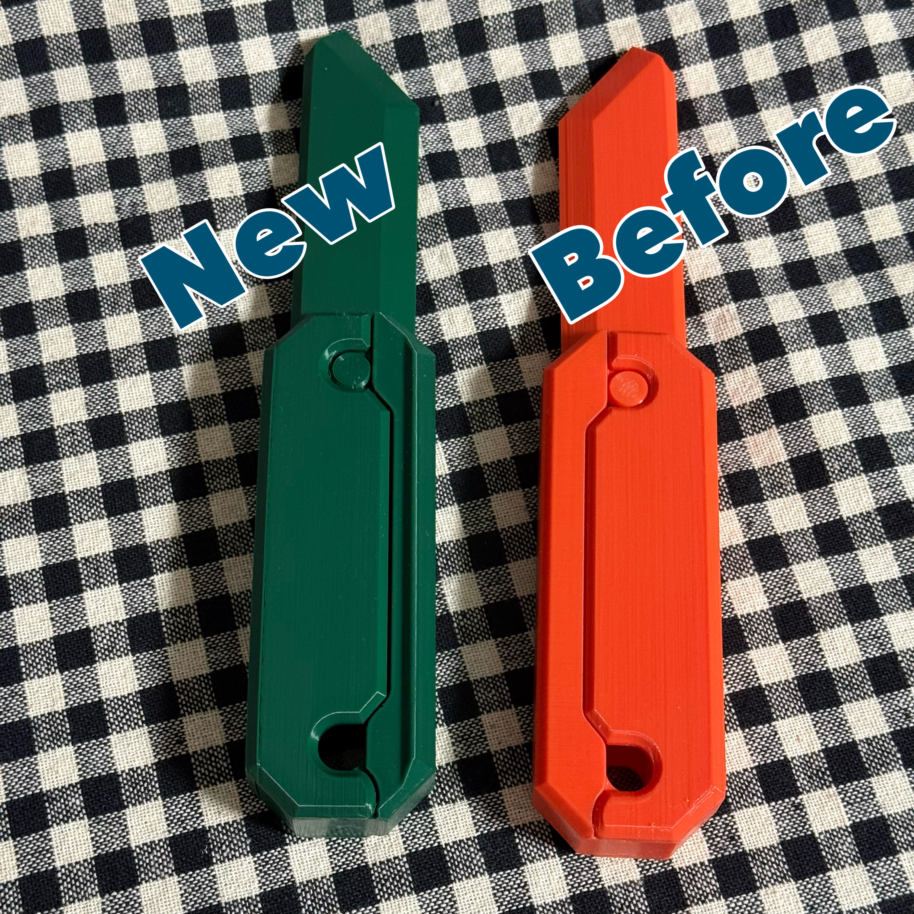 Gravity knife fidget toy extended (no screws)