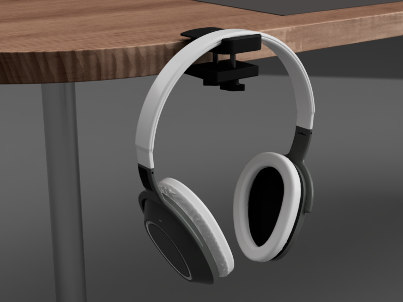 Headphone Desk Clamp by Wolfgang Download free STL model