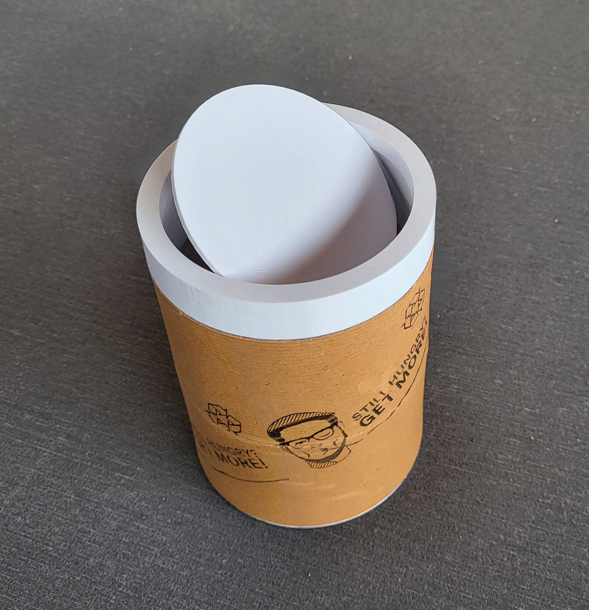Prusament Screw-Top Container v2: Trash-Can-Lid Enhancement