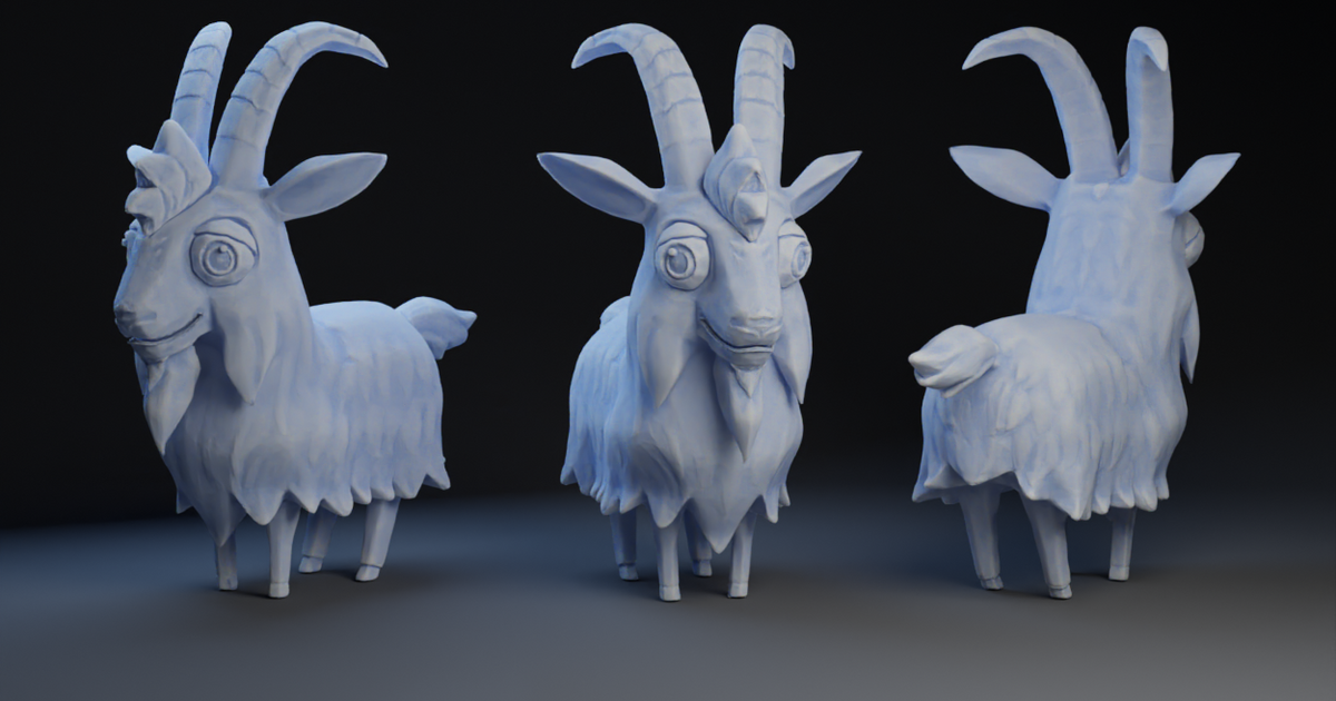 Goat by Peter Farell | Download free STL model | Printables.com