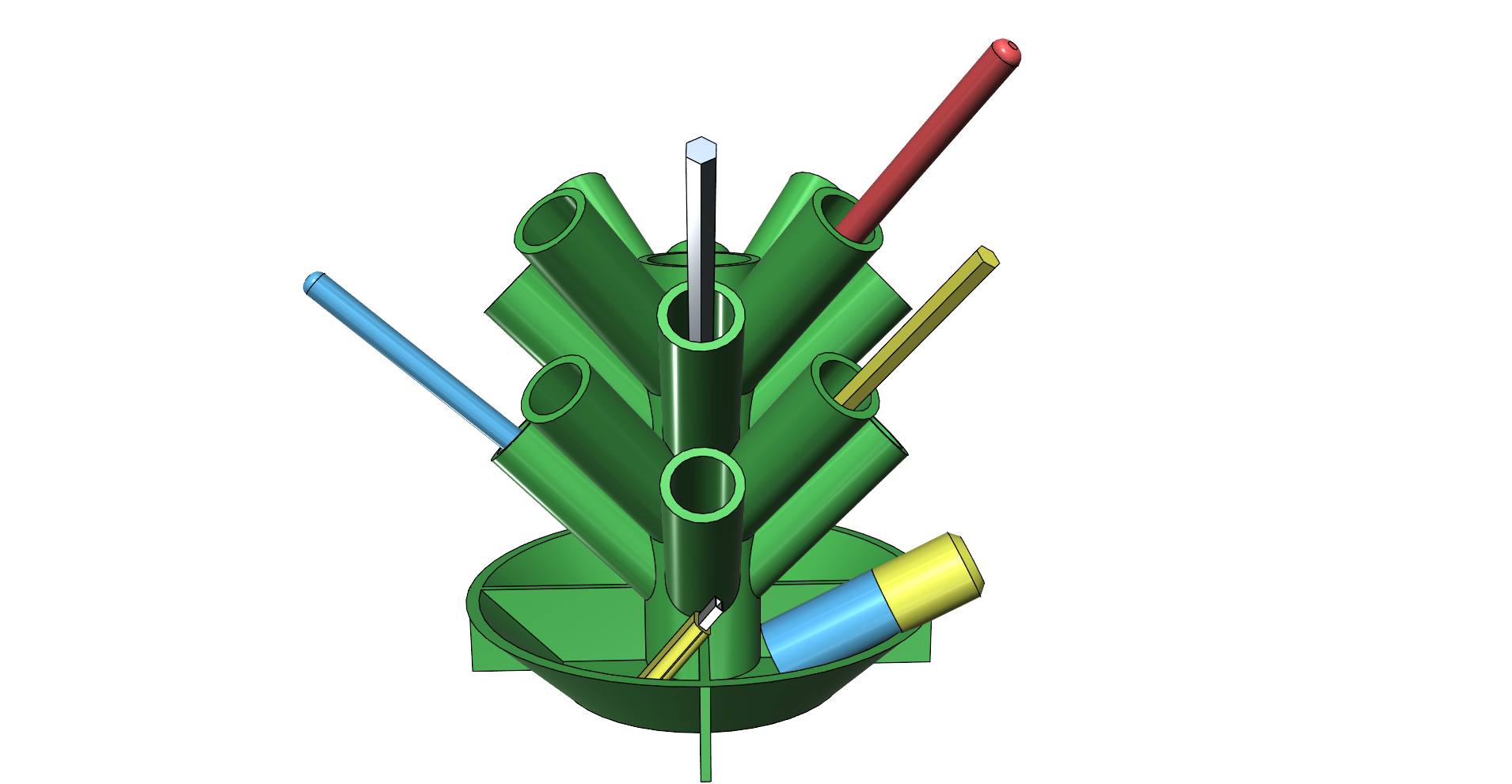 Pencil holder easy print by REDZC Download free STL model