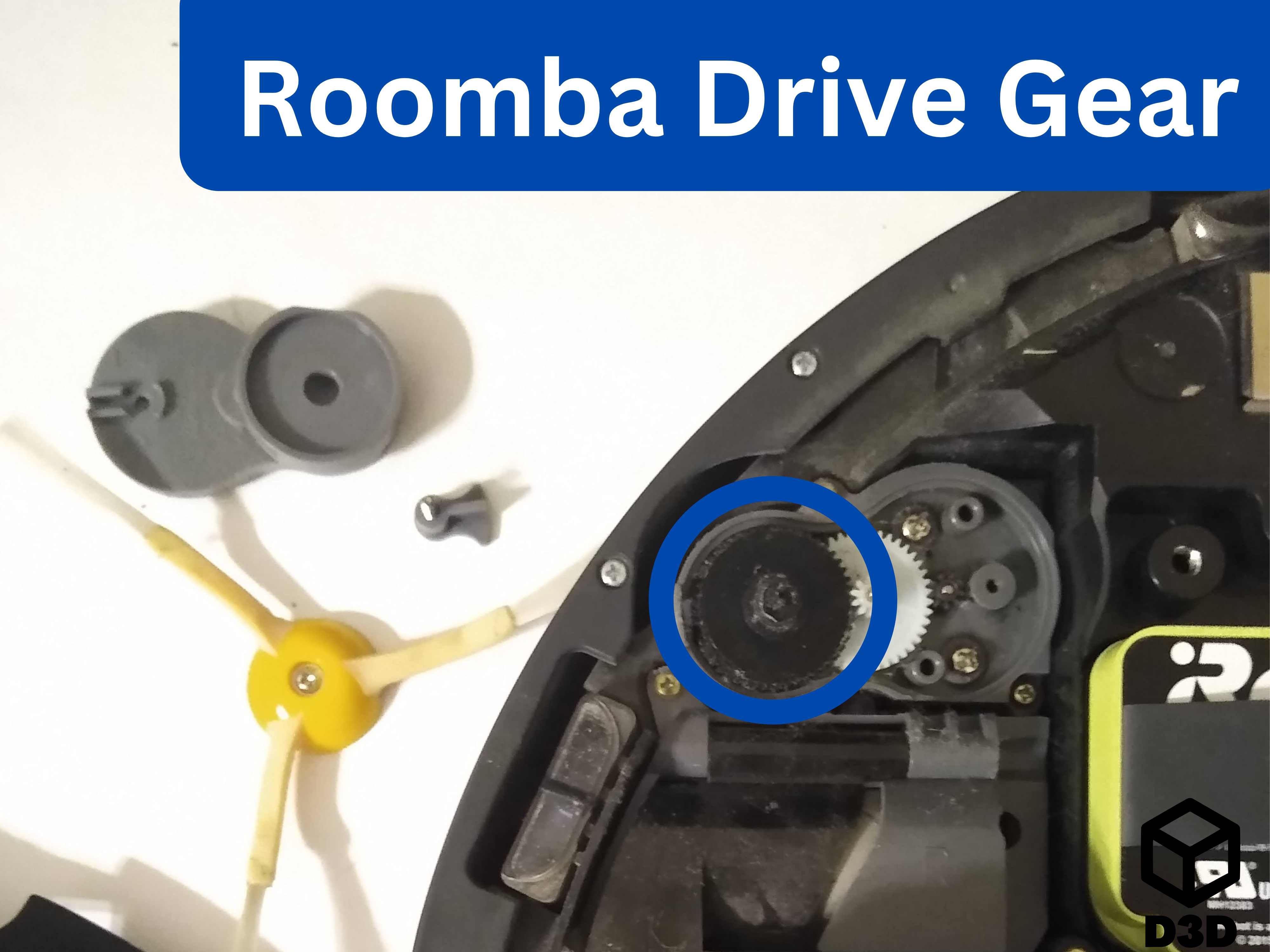 Roomba Side Sweeper Drive Gear
