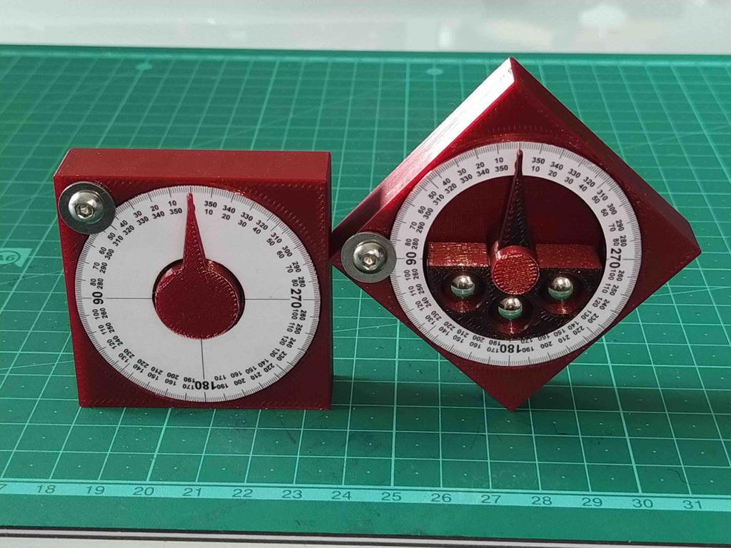 Angle gauge cube / inclinometer