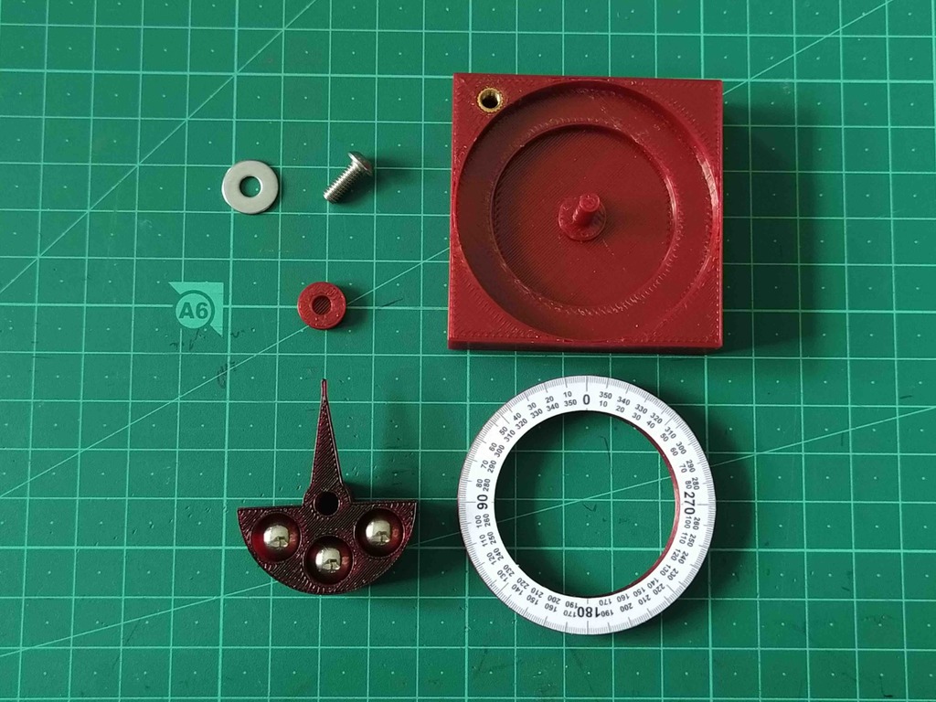 Miniatura 2 do modelo 3D Angle gauge cube / inclinometer