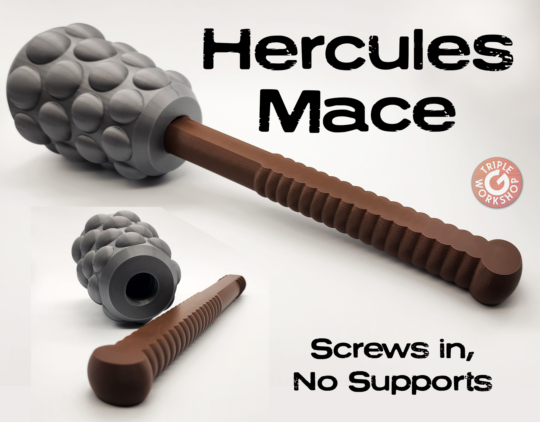 Hercules Mace - Screw Together - No Supports