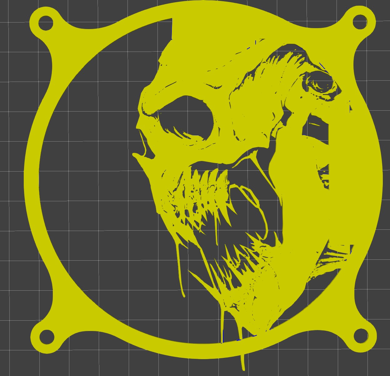 skull fan grill 120mm