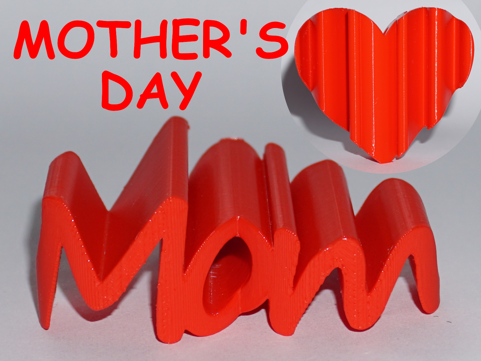 Heart Mom Mother's Day Gift 3D model