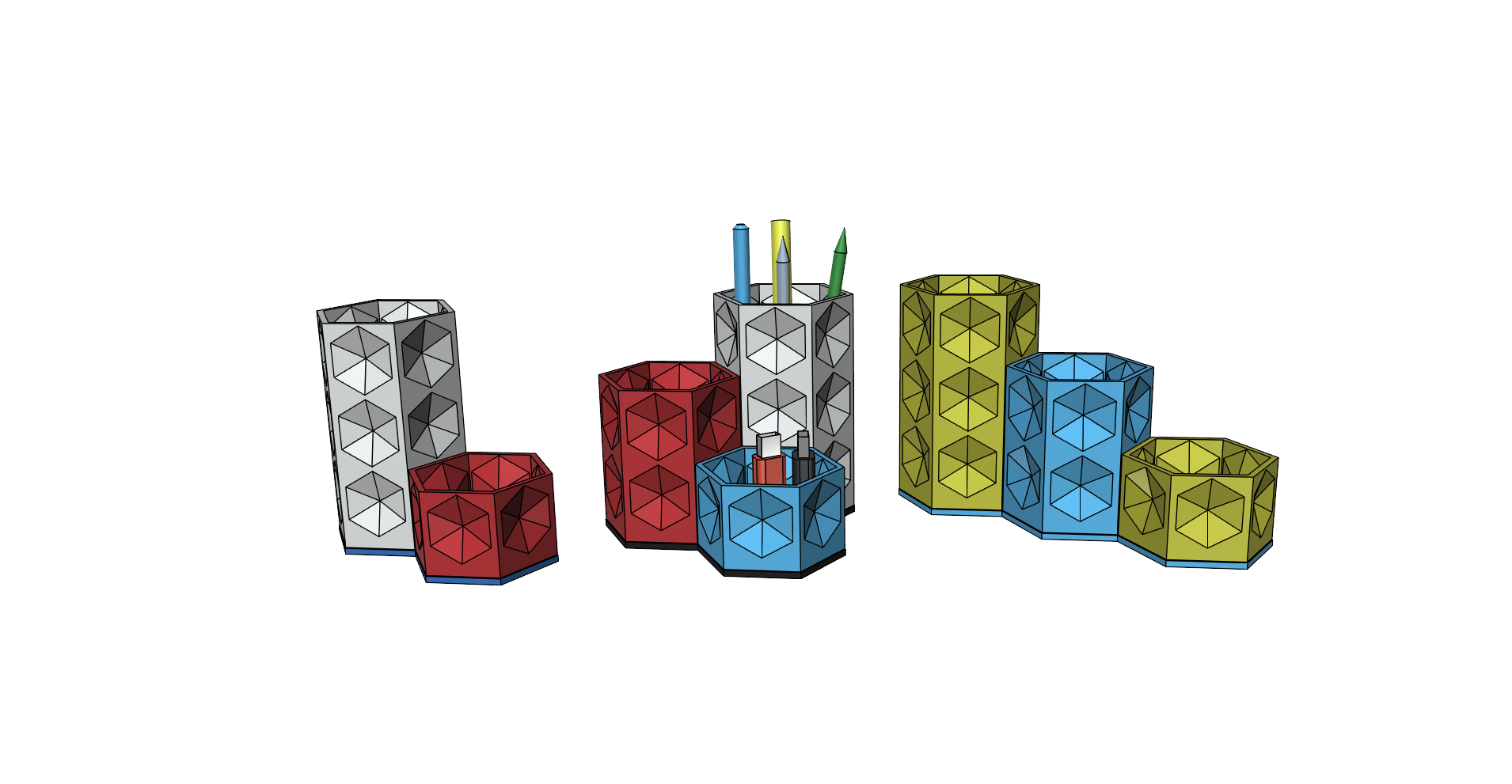 Pencil holder pen stand easy print