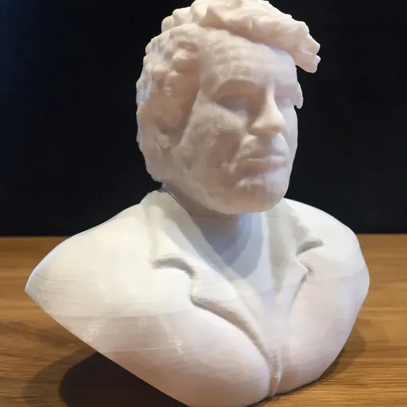 Bud Spencer Bust - No Support Cut by Bengineer, Download free STL model