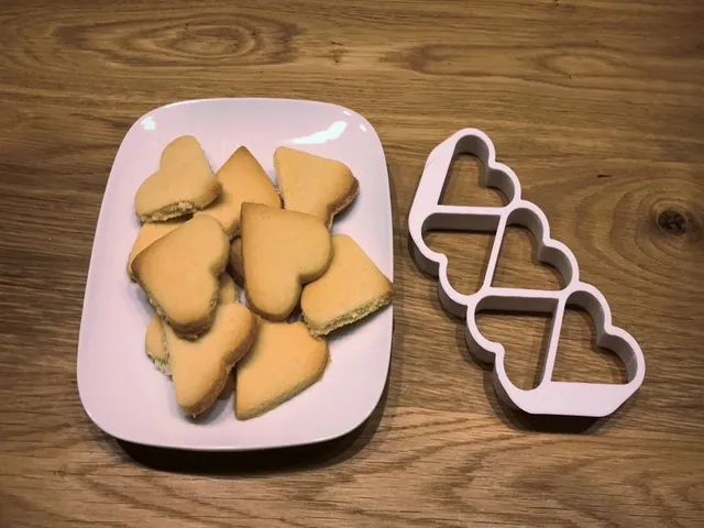 Heart cookie cutter (five at once)