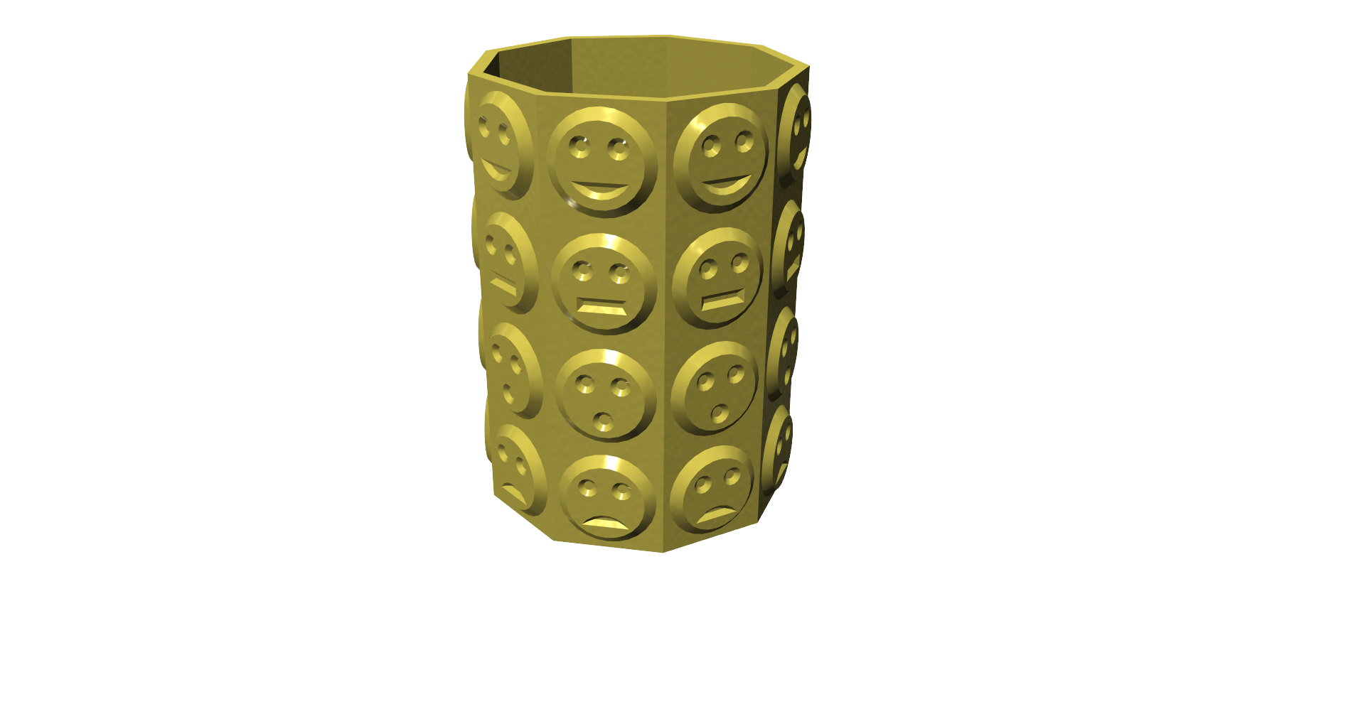 Pencil holders Smileys 2 models by REDZC Download free STL model
