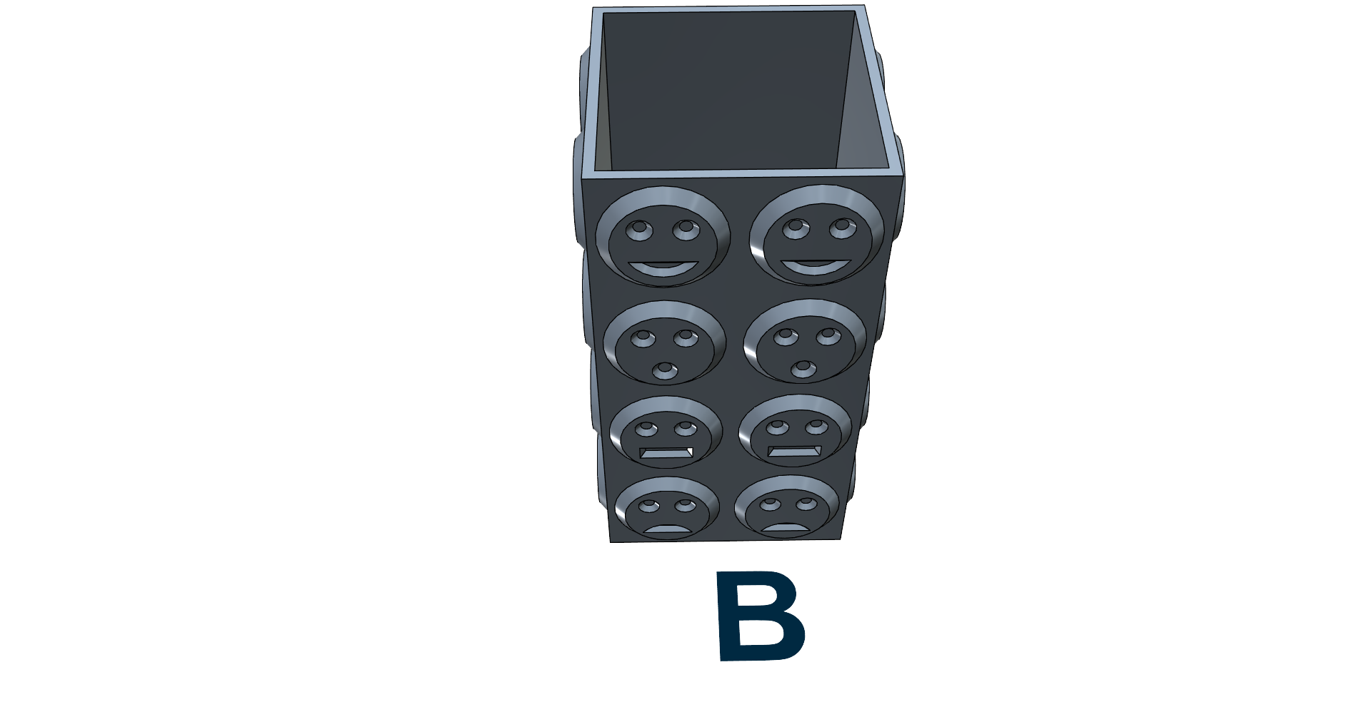 Pencil holders Smileys 2 models by REDZC Download free STL model