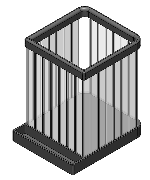 Square organiser recycling stirrers