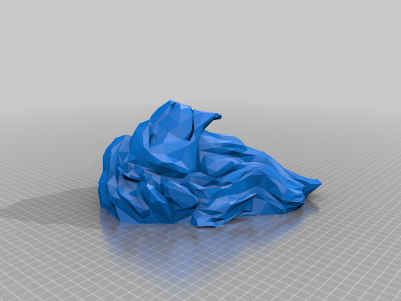 Miniatura 4 do modelo 3D Lion Head Lowpoly FIXED