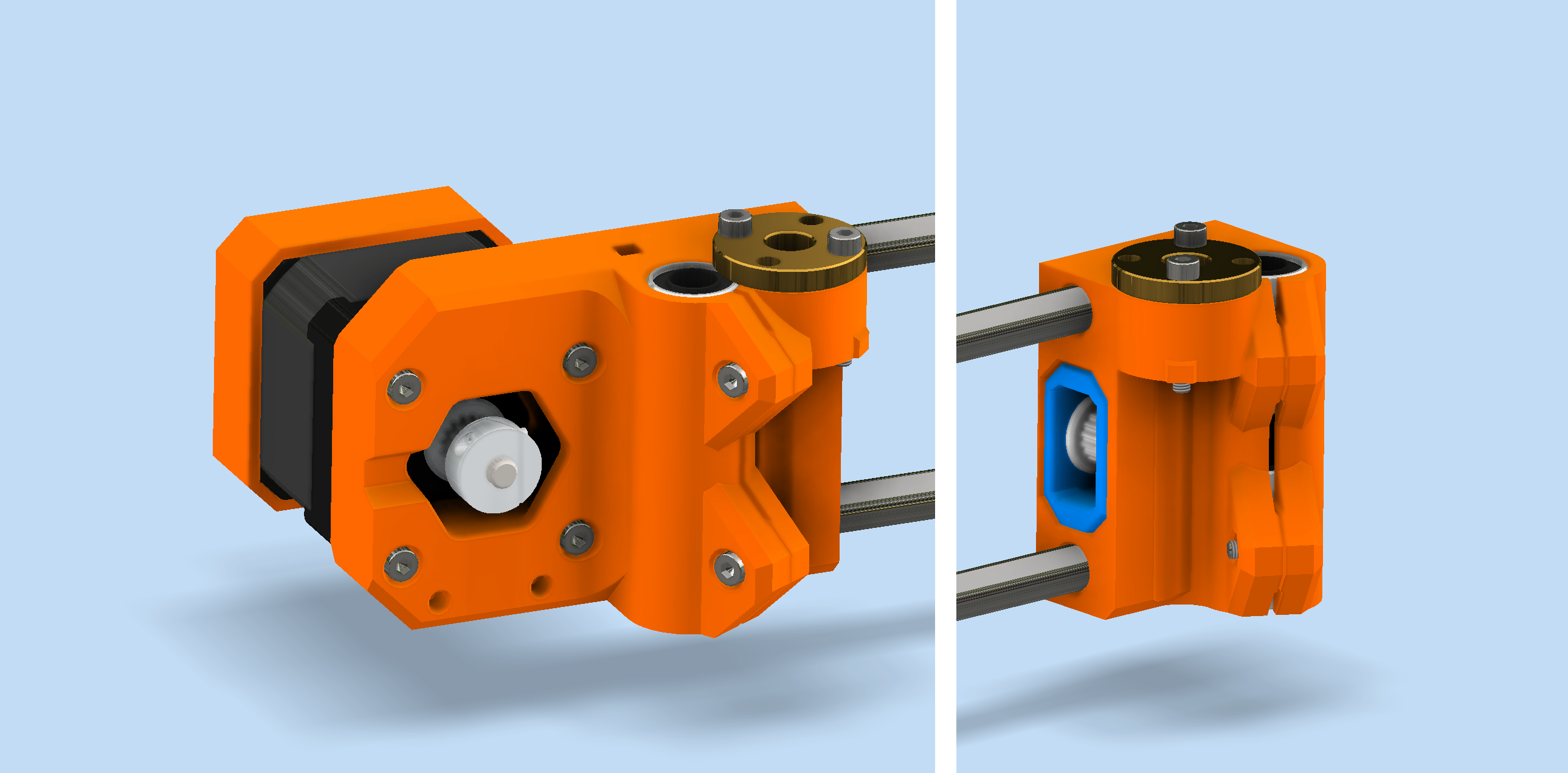 XAxis revision with belt tensioner by Boogie Download free STL model