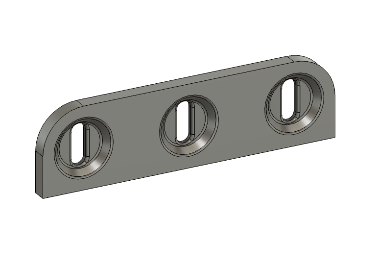 Parametric t-clip bracket for Skådis