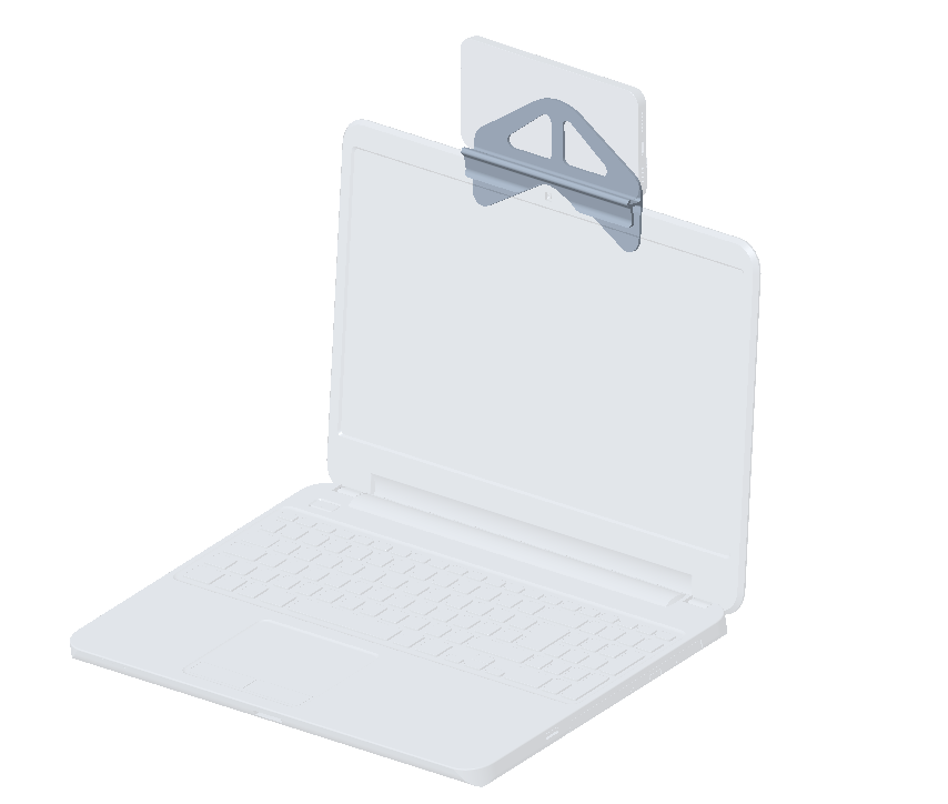 Cellphone holder in laptop screen