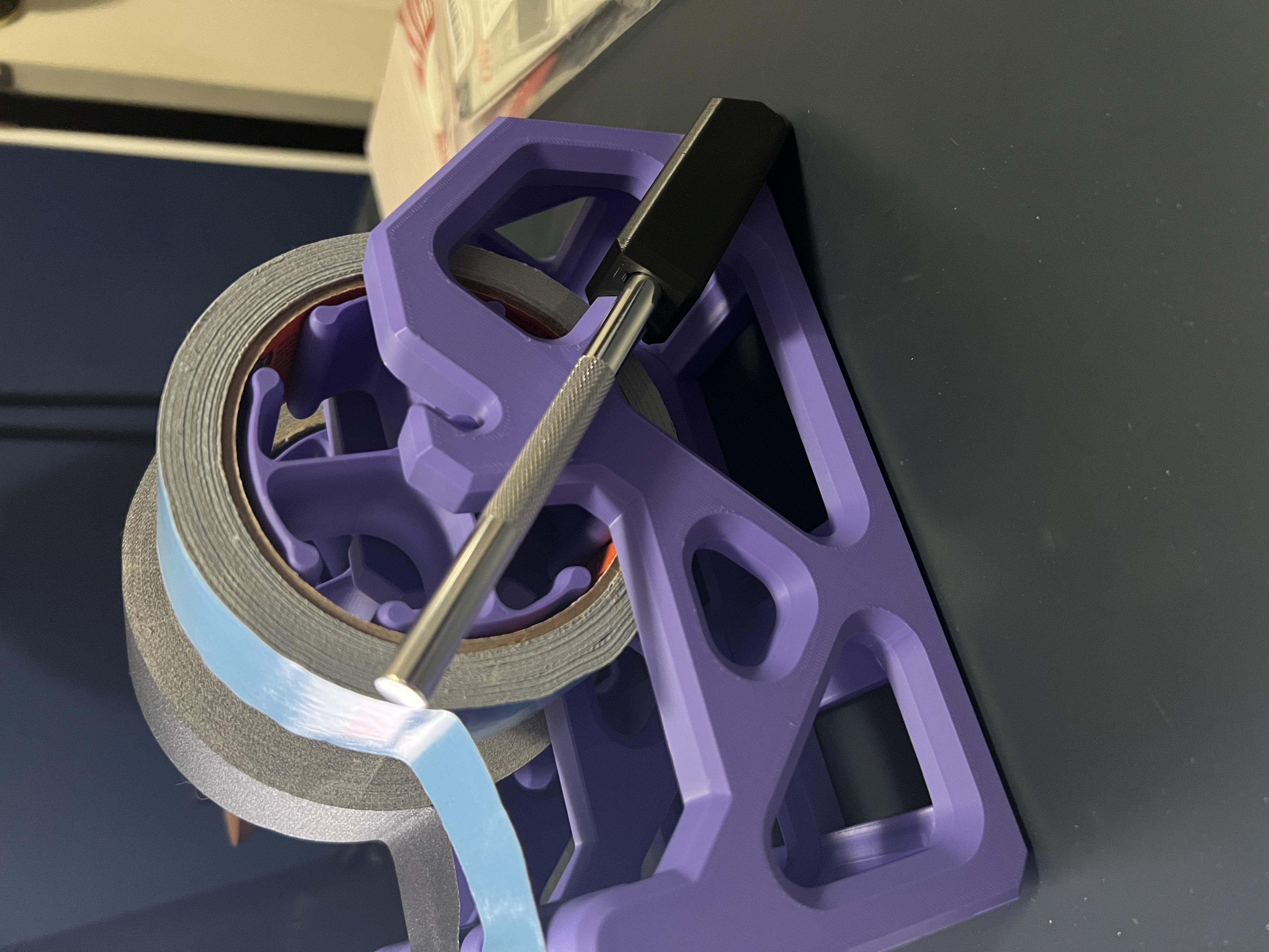Tape Dispenser X-Acto Knife Holder 3D model thumbnail
