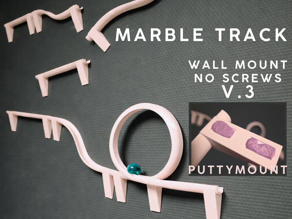 Wall-Mounted Modular Marble Run – No Screws