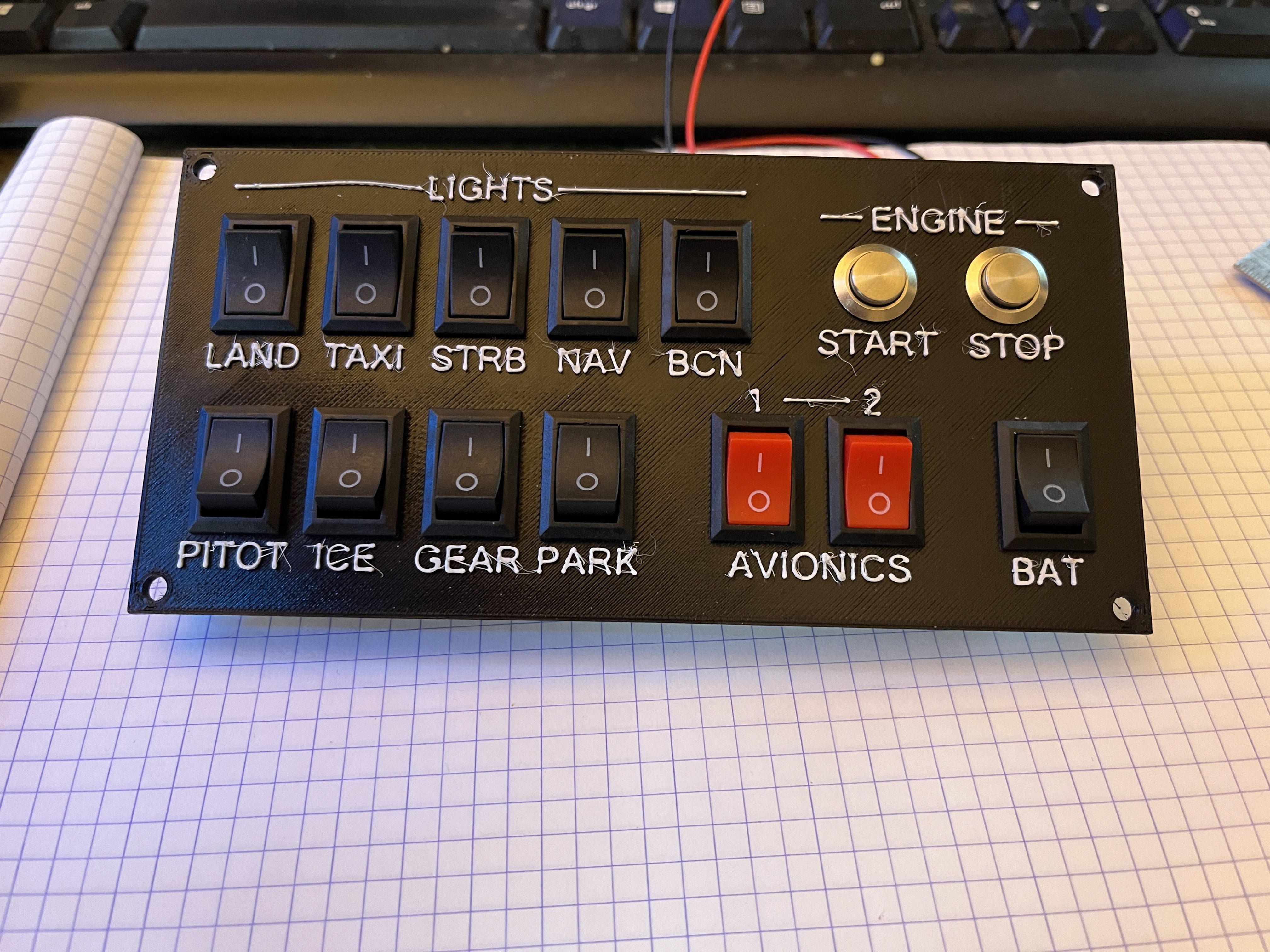 Switch panel for flight sim (Generic)