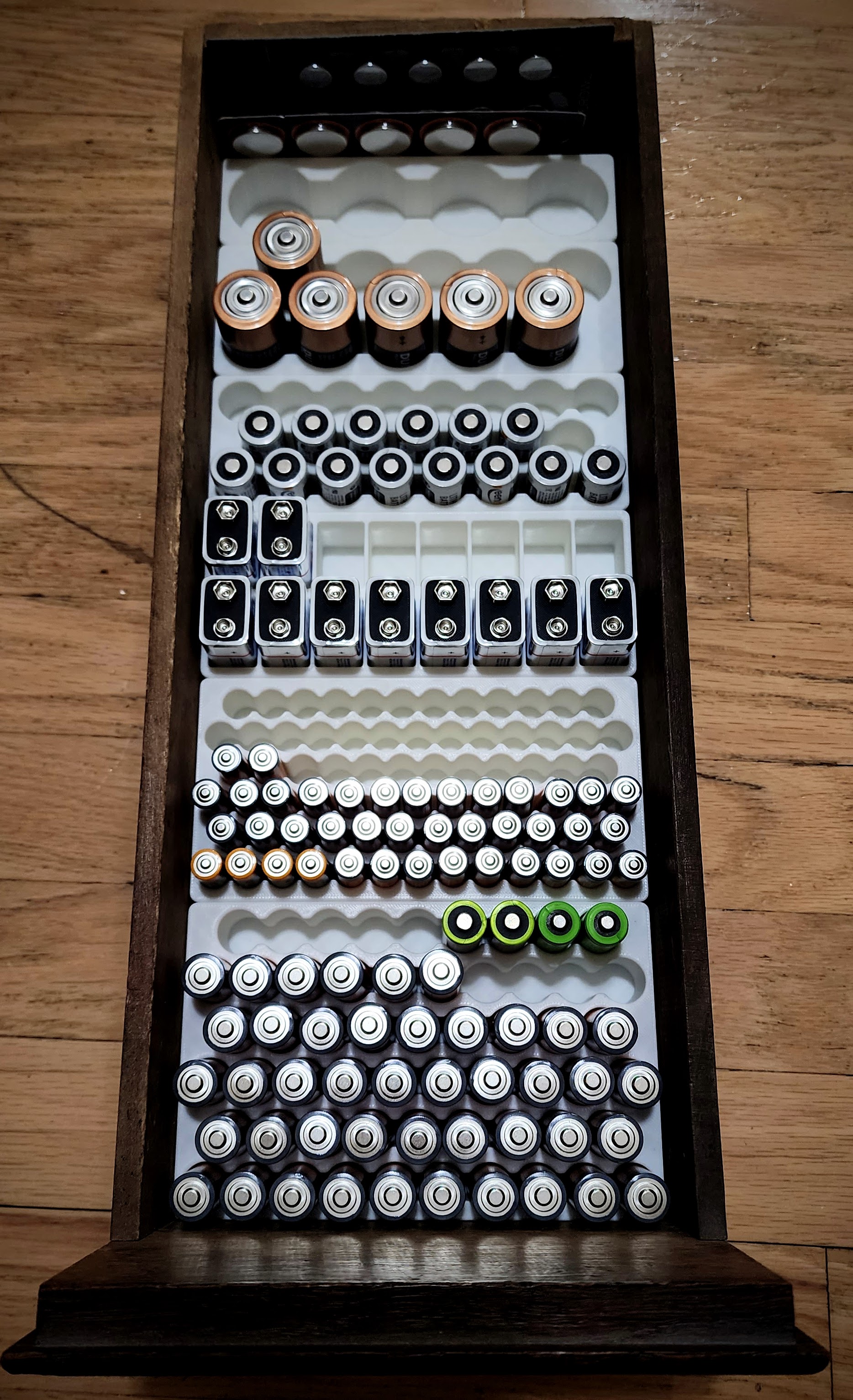 Generic Battery Organizer (AAA, AA, C, D, 9V, CR123)